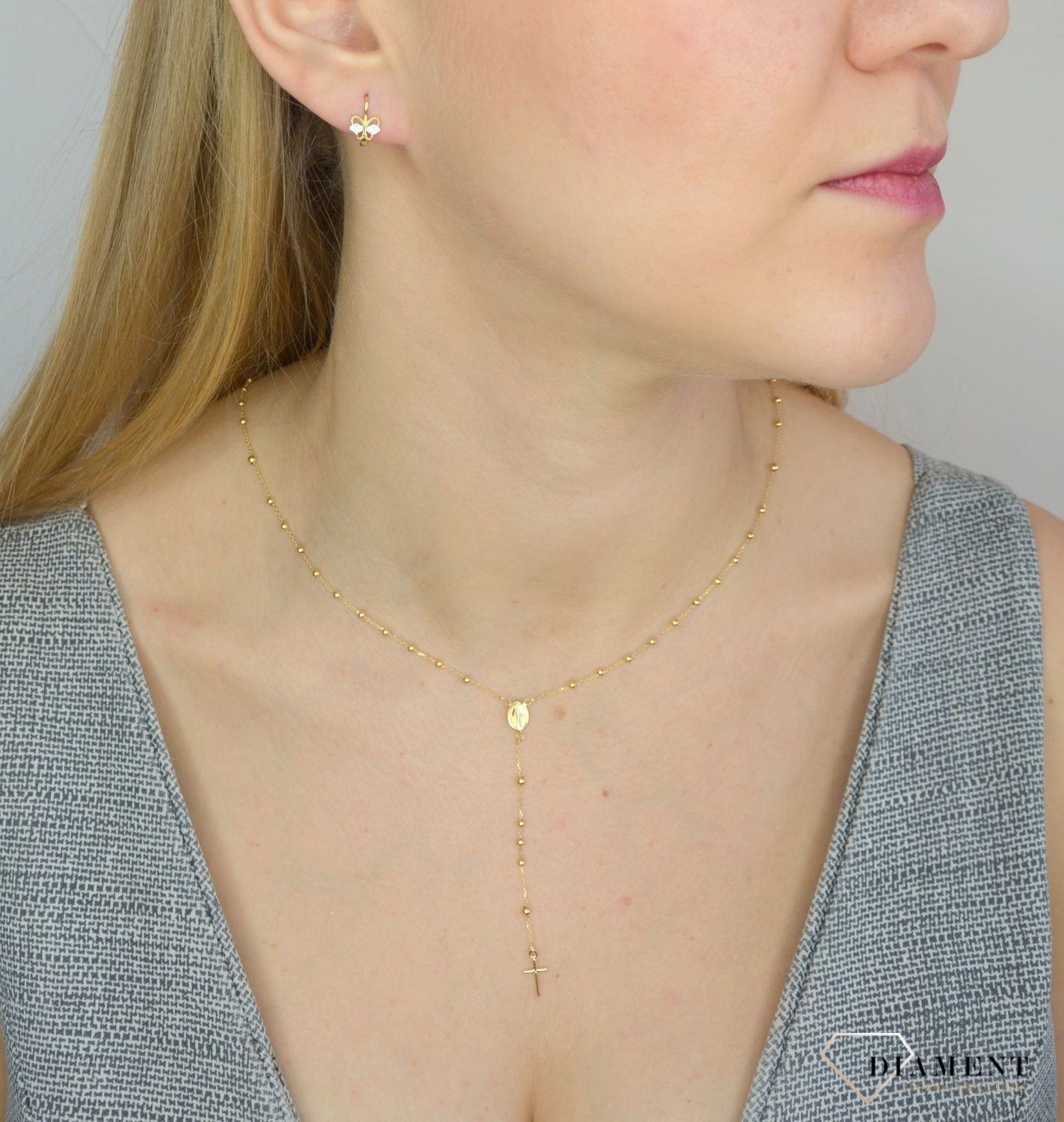 Złoty naszyjnik damski 585 różaniec NA 2167 585.jpg